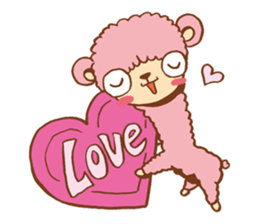 Pink alpaca!! sticker #753144