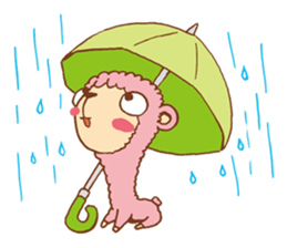 Pink alpaca!! sticker #753146