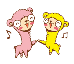 Pink alpaca!! sticker #753150