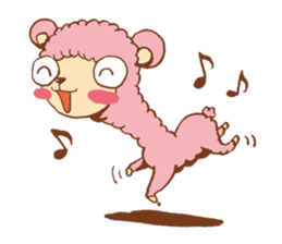 Pink alpaca!! sticker #753151