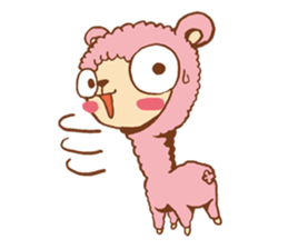 Pink alpaca!! sticker #753152
