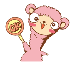 Pink alpaca!! sticker #753153