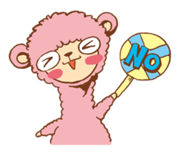 Pink alpaca!! sticker #753154
