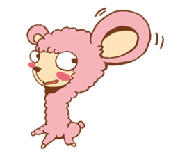 Pink alpaca!! sticker #753155