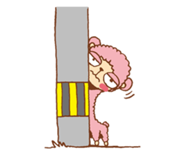 Pink alpaca!! sticker #753163