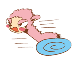 Pink alpaca!! sticker #753164
