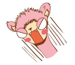 Pink alpaca!! sticker #753165