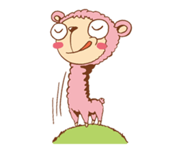 Pink alpaca!! sticker #753168