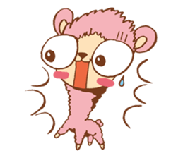 Pink alpaca!! sticker #753170