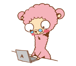 Pink alpaca!! sticker #753173