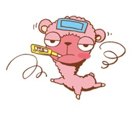 Pink alpaca!! sticker #753181
