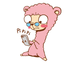 Pink alpaca!! sticker #753182