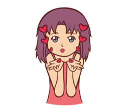 Cute Anime Girl: sticker your friends sticker #753263
