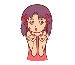 Cute Anime Girl: sticker your friends sticker #753263