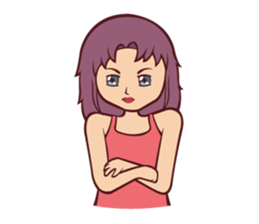 Cute Anime Girl: sticker your friends sticker #753265