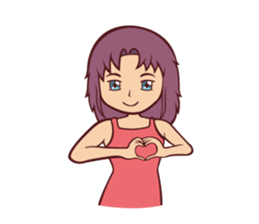 Cute Anime Girl: sticker your friends sticker #753266