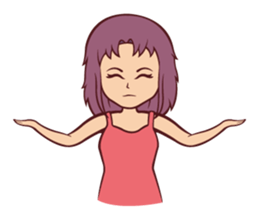 Cute Anime Girl: sticker your friends sticker #753267