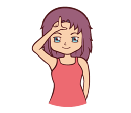 Cute Anime Girl: sticker your friends sticker #753268