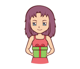 Cute Anime Girl: sticker your friends sticker #753269