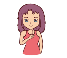 Cute Anime Girl: sticker your friends sticker #753270