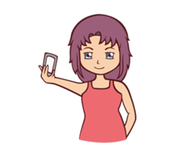 Cute Anime Girl: sticker your friends sticker #753271