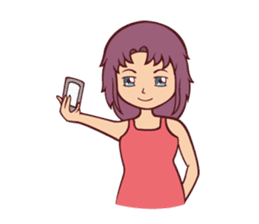 Cute Anime Girl: sticker your friends sticker #753271