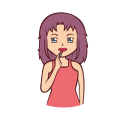 Cute Anime Girl: sticker your friends sticker #753272