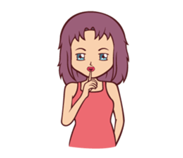 Cute Anime Girl: sticker your friends sticker #753275