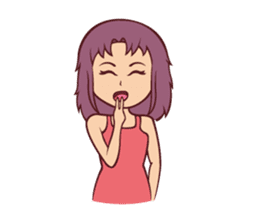 Cute Anime Girl: sticker your friends sticker #753277