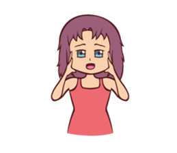 Cute Anime Girl: sticker your friends sticker #753279