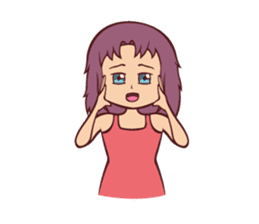 Cute Anime Girl: sticker your friends sticker #753279
