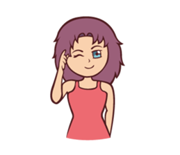 Cute Anime Girl: sticker your friends sticker #753281