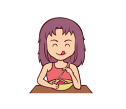 Cute Anime Girl: sticker your friends sticker #753286