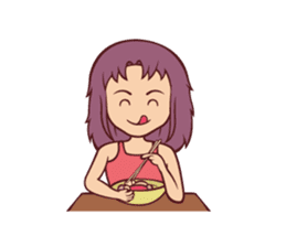 Cute Anime Girl: sticker your friends sticker #753286