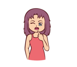 Cute Anime Girl: sticker your friends sticker #753299