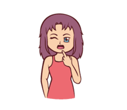 Cute Anime Girl: sticker your friends sticker #753299