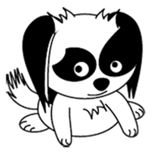 Japanese dog chin sticker #753543