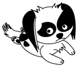 Japanese dog chin sticker #753545