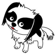 Japanese dog chin sticker #753548