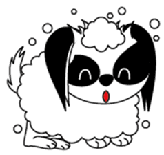 Japanese dog chin sticker #753550