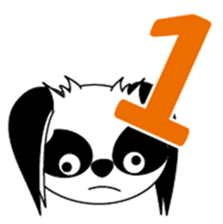 Japanese dog chin sticker #753562