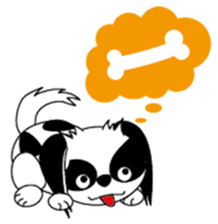 Japanese dog chin sticker #753577