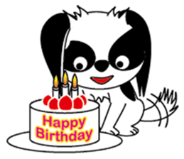 Japanese dog chin sticker #753578