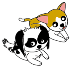 Japanese dog chin sticker #753579