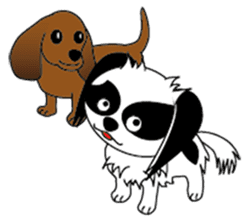 Japanese dog chin sticker #753581