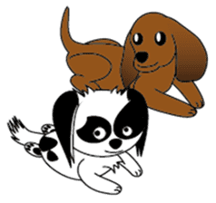 Japanese dog chin sticker #753582