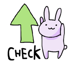 Purple Rabbit And Gentle Cat sticker #756150