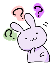 Purple Rabbit And Gentle Cat sticker #756153