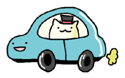 Purple Rabbit And Gentle Cat sticker #756156