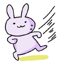 Purple Rabbit And Gentle Cat sticker #756160